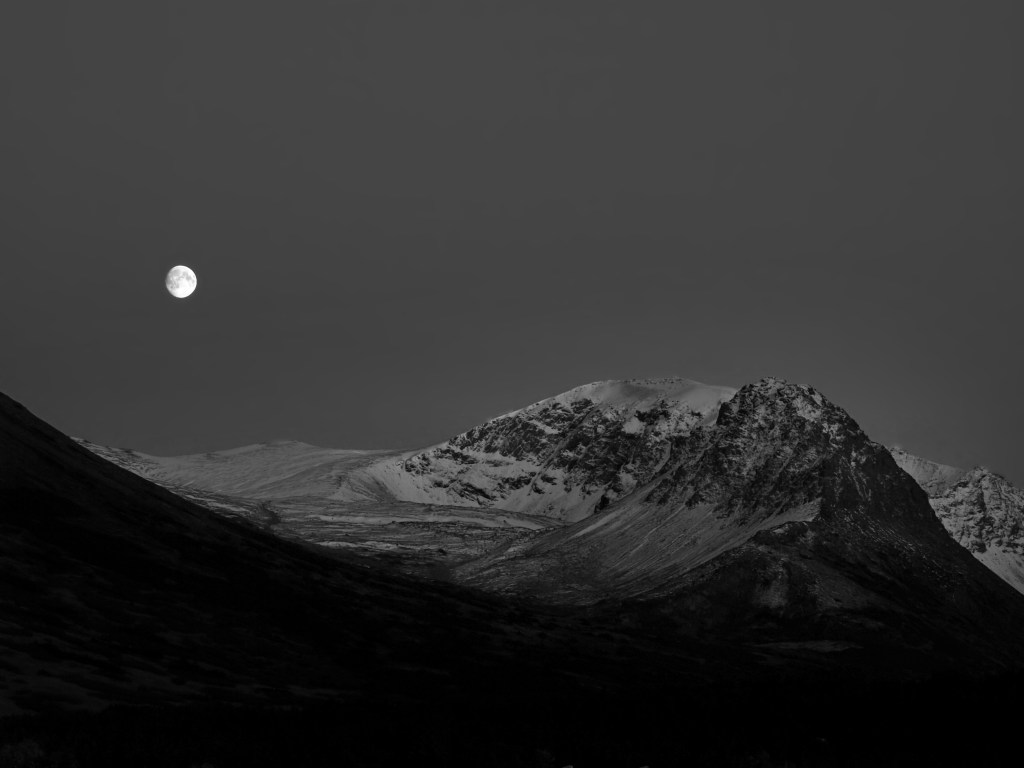Moon over the Chugach